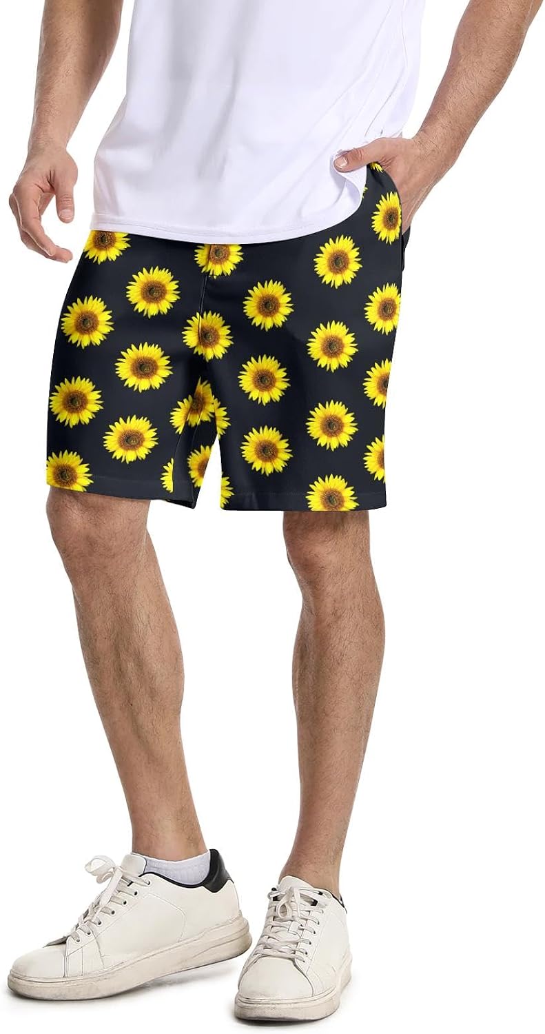 Men's Golf Shorts Hiking Cargo Shorts Athletic Quick Dry Stretch Casual Work Shorts with Pockets