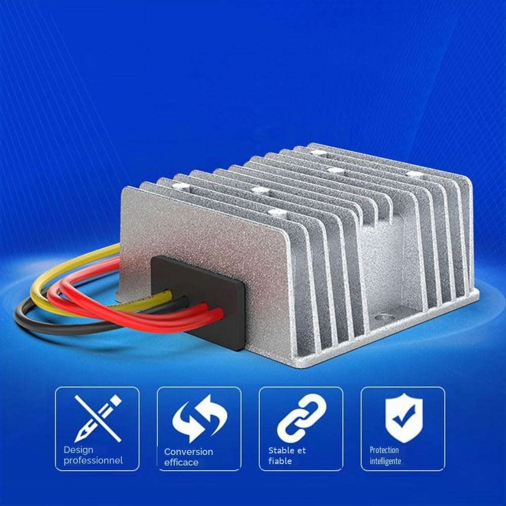Convertisseur d'alimentation CC 24 V vers DC 24 V, régulateur de tension 5 A, 120 W, convertisseur IP68 transformable, pour camions et taxis radios