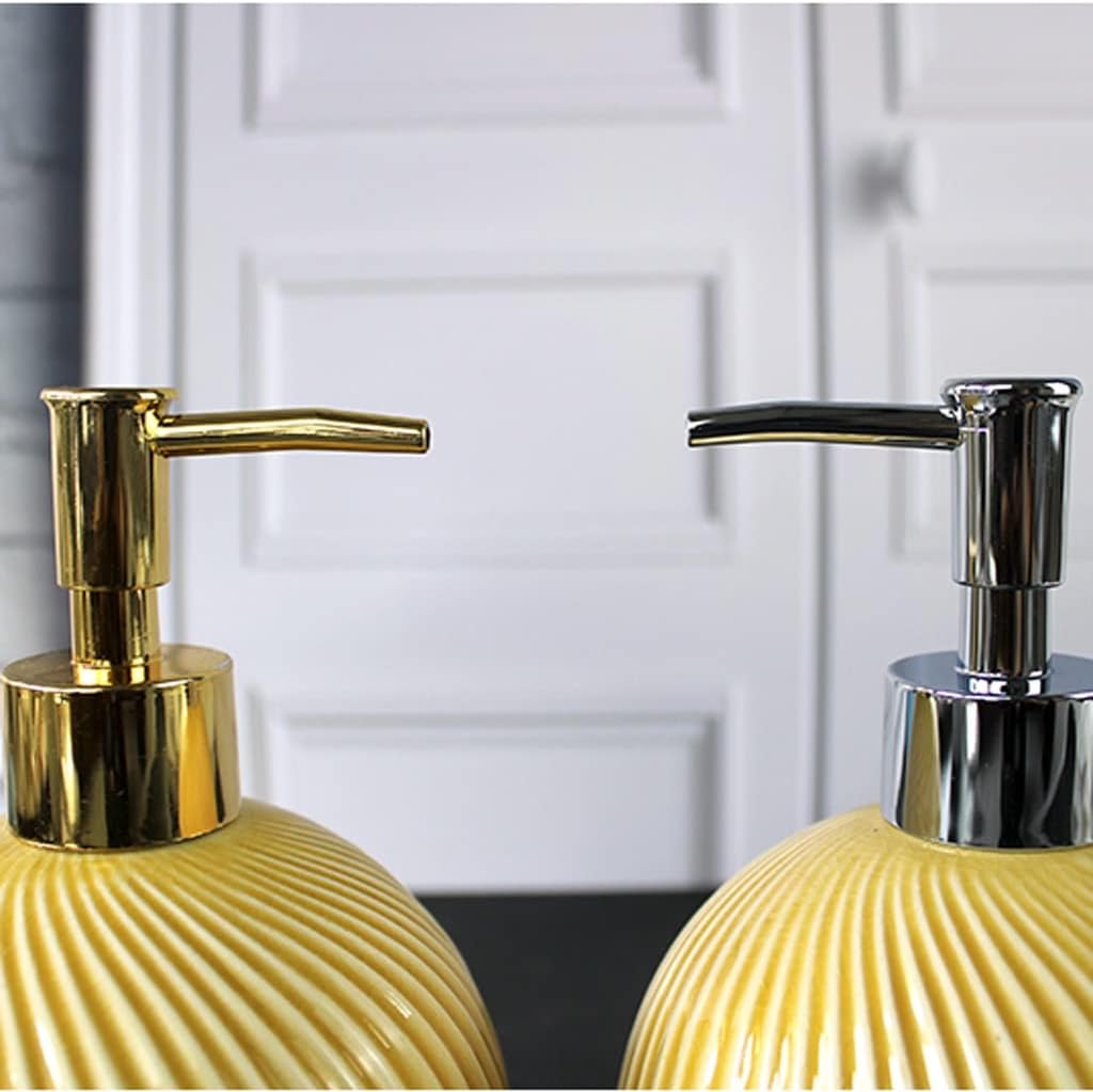 Pump Bottle Dispenser,Lotion Pump Bottles,Ceramic Soap Dispenser, Liquid Soap Dispenser For Kitchen, Lotion Dispenser, Bathroom Lotion, Lotion Bottle Liquid Soap Dispenser(Silver)