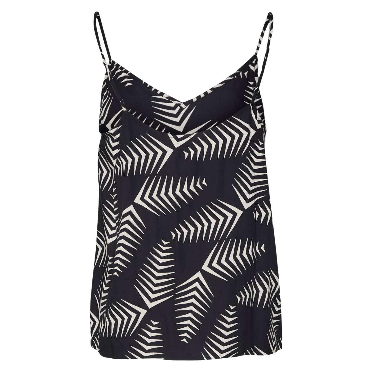 VERO MODA Women's Vmkanya Singlet WVN BTQ Top, Black/AOP: Kanya, XS