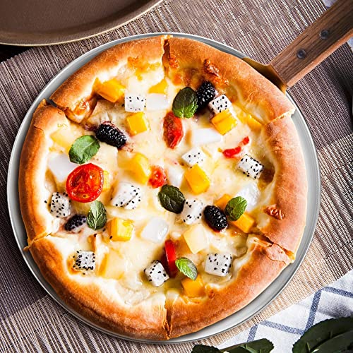 Deedro Pizza Baking Pan Pizza Sheet, 10 Inch Stainless Steel Pizza Tray Round Pizza Oven Pan For Home Restaurant Pizzeria, Nontoxic & Heavy Duty, Easy Clean & Dishwasher Safe, Set Of 3 #TOP4