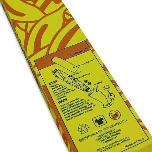 Miniatura 8 de Paraguas de lluvia UM-Banana Plegable Amarillo Paraguas Protección UV para actividades al aire libre Regalos de lujo, Amarillo, Clásico