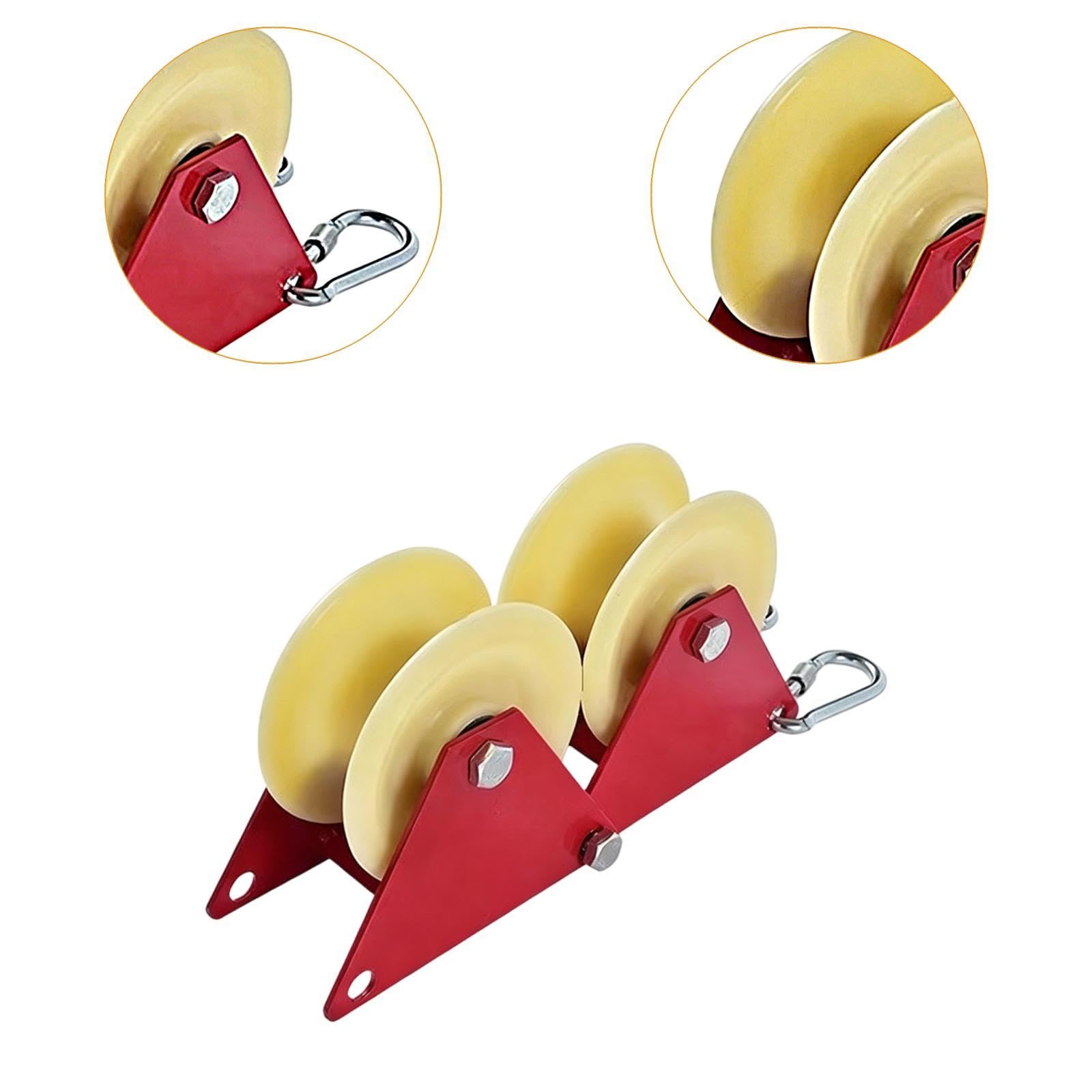 KESOTO de Poleas de Esquina para Cuerda de Trabajo, Bloque de Cuerda, de Poleas de Elevación de Metal Resistente, Protector de Borde de