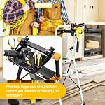 Ladder Platform Project Tray for Pail on Collapsible Ladder Summer, Telescoping Steps Removable Tool Caddy Organizer with Jacks Extension Accessories for Painting, 44 lbs Weight Rating.
