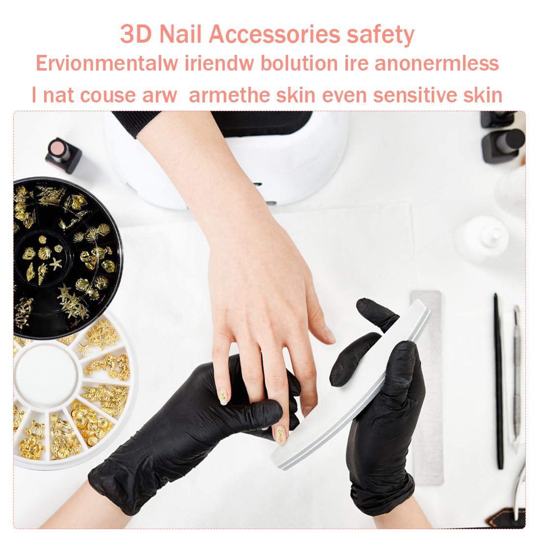 Bijoux ongles nail art, Decoration ongle, Decoration ongles nail art (Gold*2)