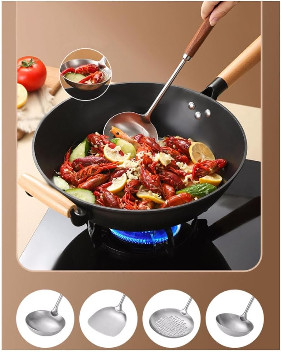 Cooking Spoons Spatula Stainless Steel Gadgets Utensils Kitchen Cookware Bakeware Tools 4 Pieces Sets