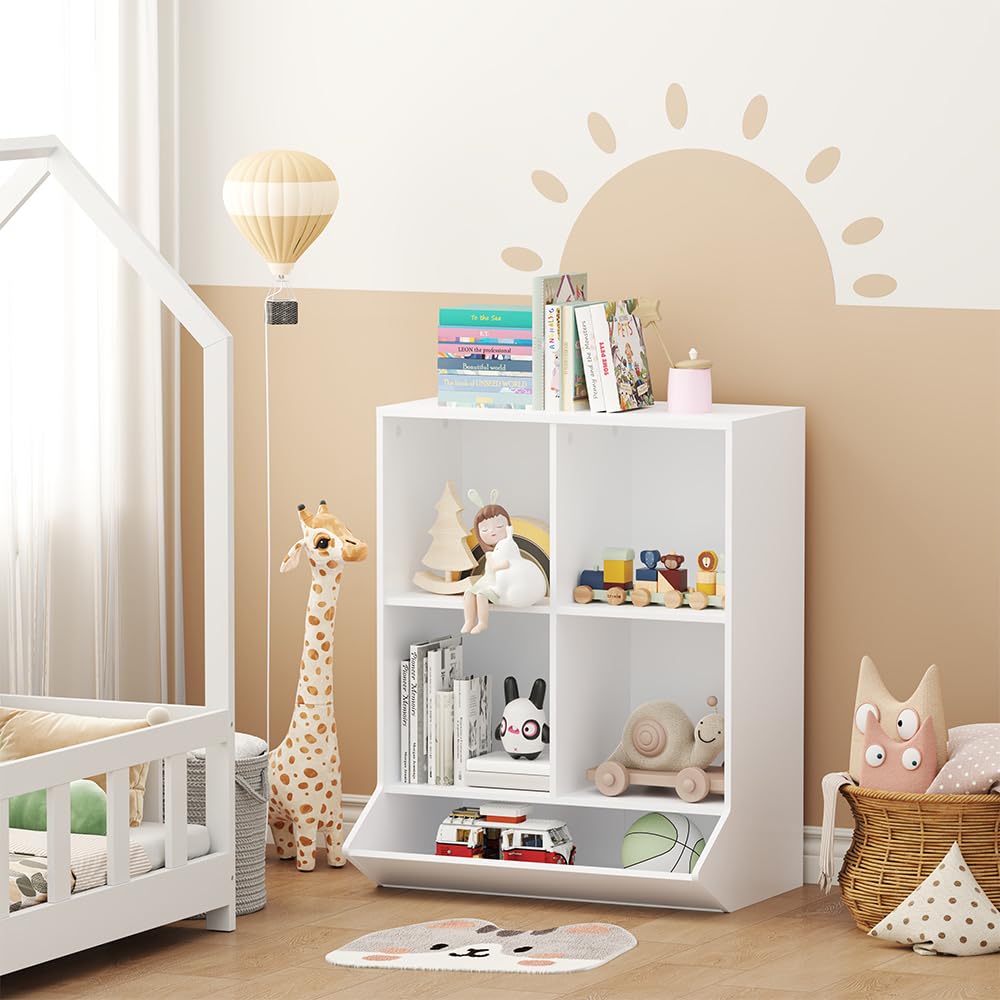 Vicco Półka dla dzieci "Conny", Biały, 65.5 x 82.5 cm | pour le rangement des jouets et des livres dans la chambre d’enfant