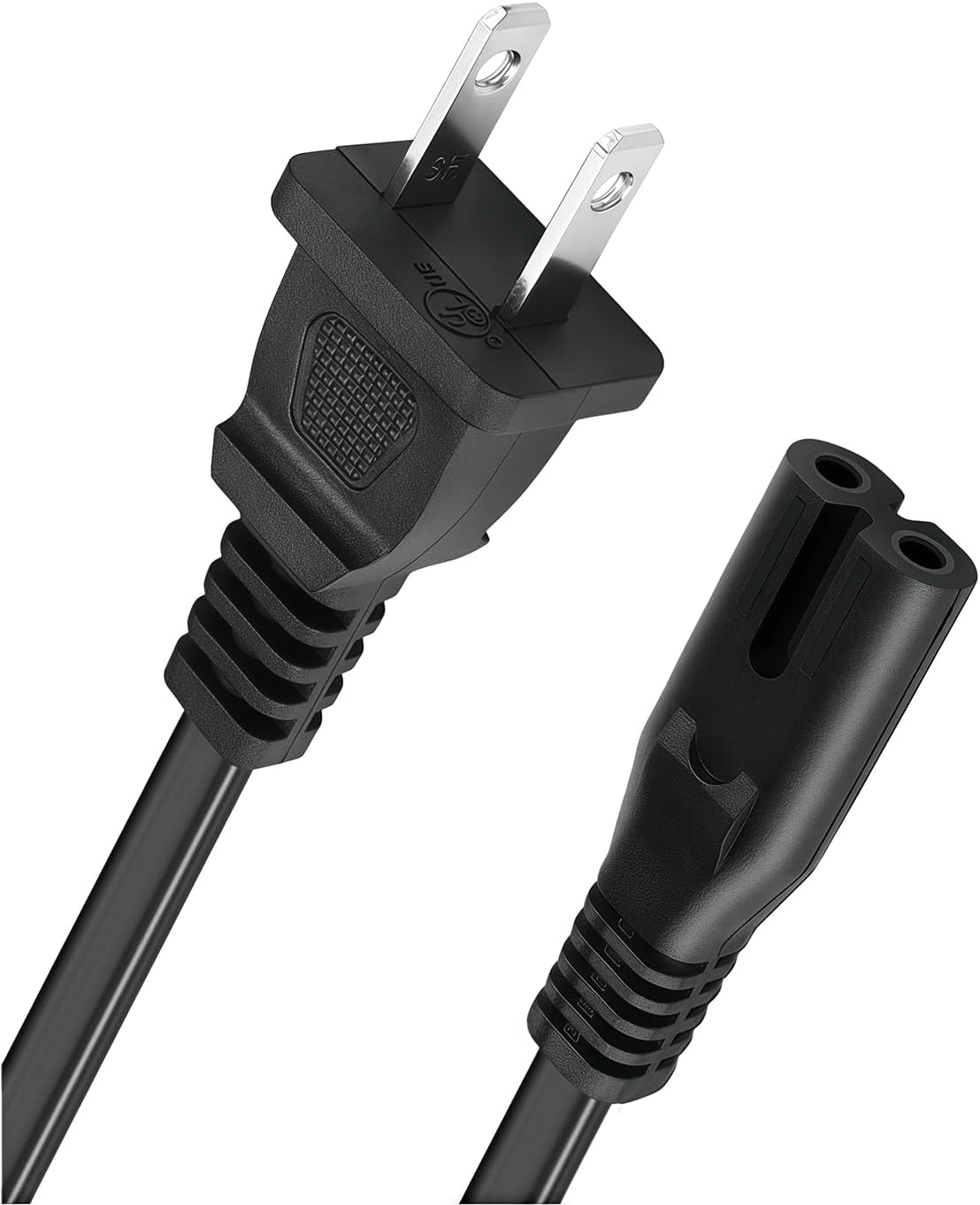 TPLTECH AC Power Cord for Sony PS5/PS4/PS3 Slim, Xbox Series S/Series X, Xbox One S/One X, 2 Prong C7 Universal TV Power Cable Replacement
