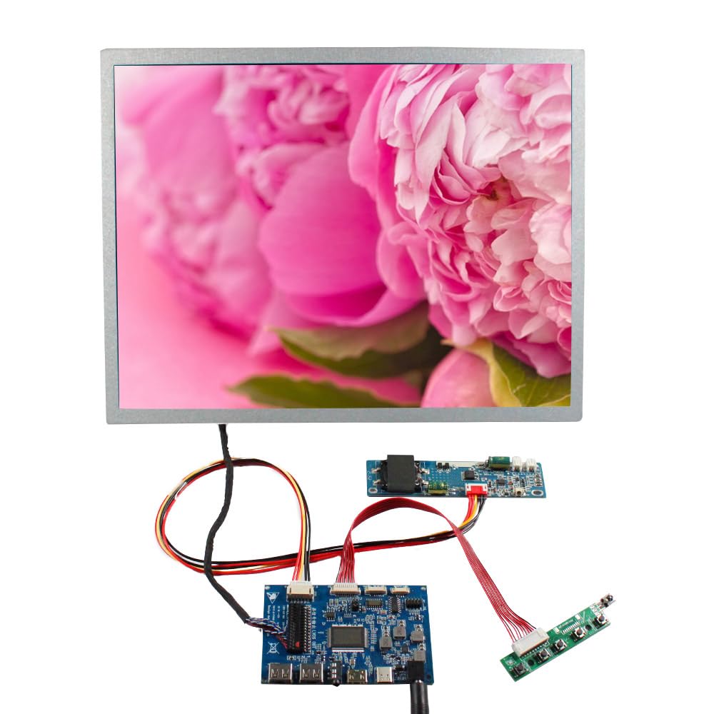 FanyiTek 15 inch 1024x768 4:3 1000nit High Brightness IPS Outdoor LCD Screen and Type C USB LVDs Controller Board