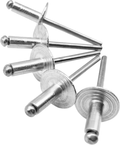 BOTTEN 80 remaches de aluminio de brida grande de 316 x 12 pulgadas diámetro de brida de 58 pulgadas 0630in kit de remaches ciegos de aluminio de