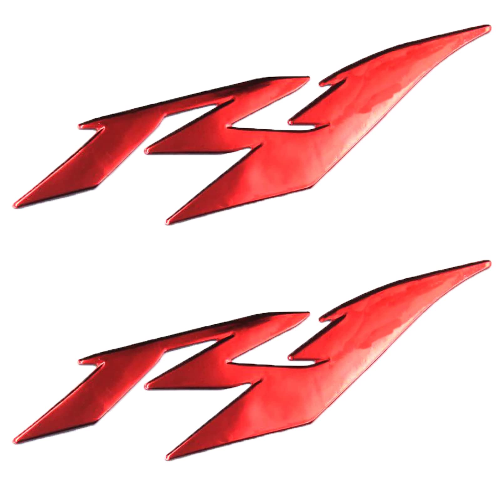 Motorcycle 3D Emblem Decal R1 Decals Fairing Sticker Soft Reflective Decal Fit for YZF-R1 YZFR1 YZF R1（Red） 2Pack