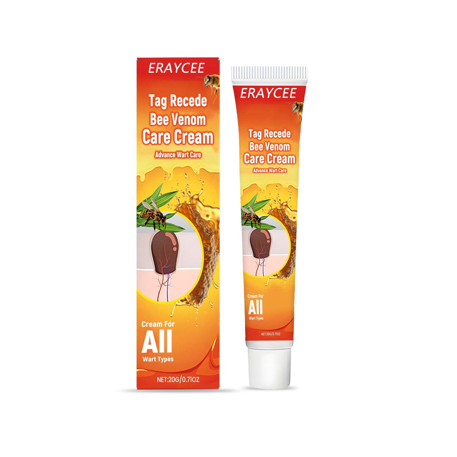 Crema de extracción de verruga de veneno de abeja, 20 g