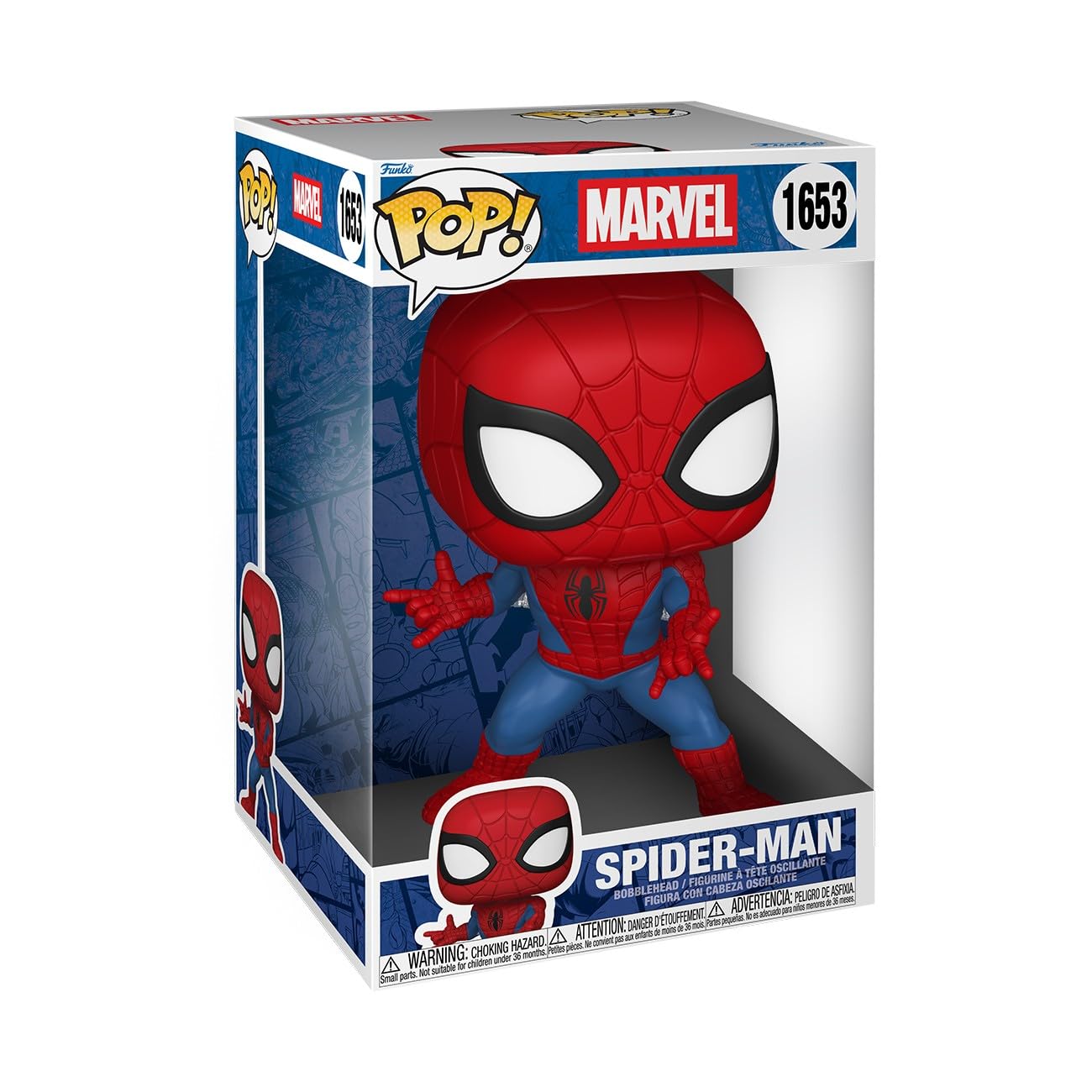 Pop! Jumbo: Marvel Comics - Spider-Man | Collectable Vinyl Figure, Gift Idea, Official Merchandise, Toys for Kids & Adults, Comic Fans, Model Figure for Collectors