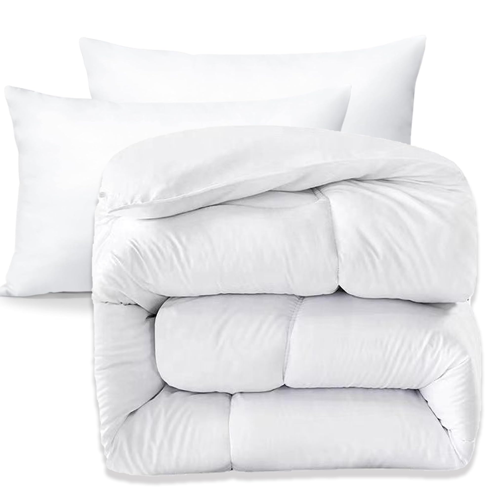 MH Home King Duvet 16 Tog With Pillow Pair - All Year Round Microfiber Soft Breathable - Made in the UK, Ideal for Summer & Winter, Machine Washable Bedding