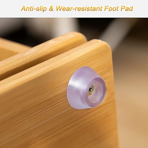 Miniatura 6 de MLYY Estantería de bambú, giratoria de 360 de 5 niveles para estudiantes, estante de almacenamiento de revistas simple para decoración del hogar y