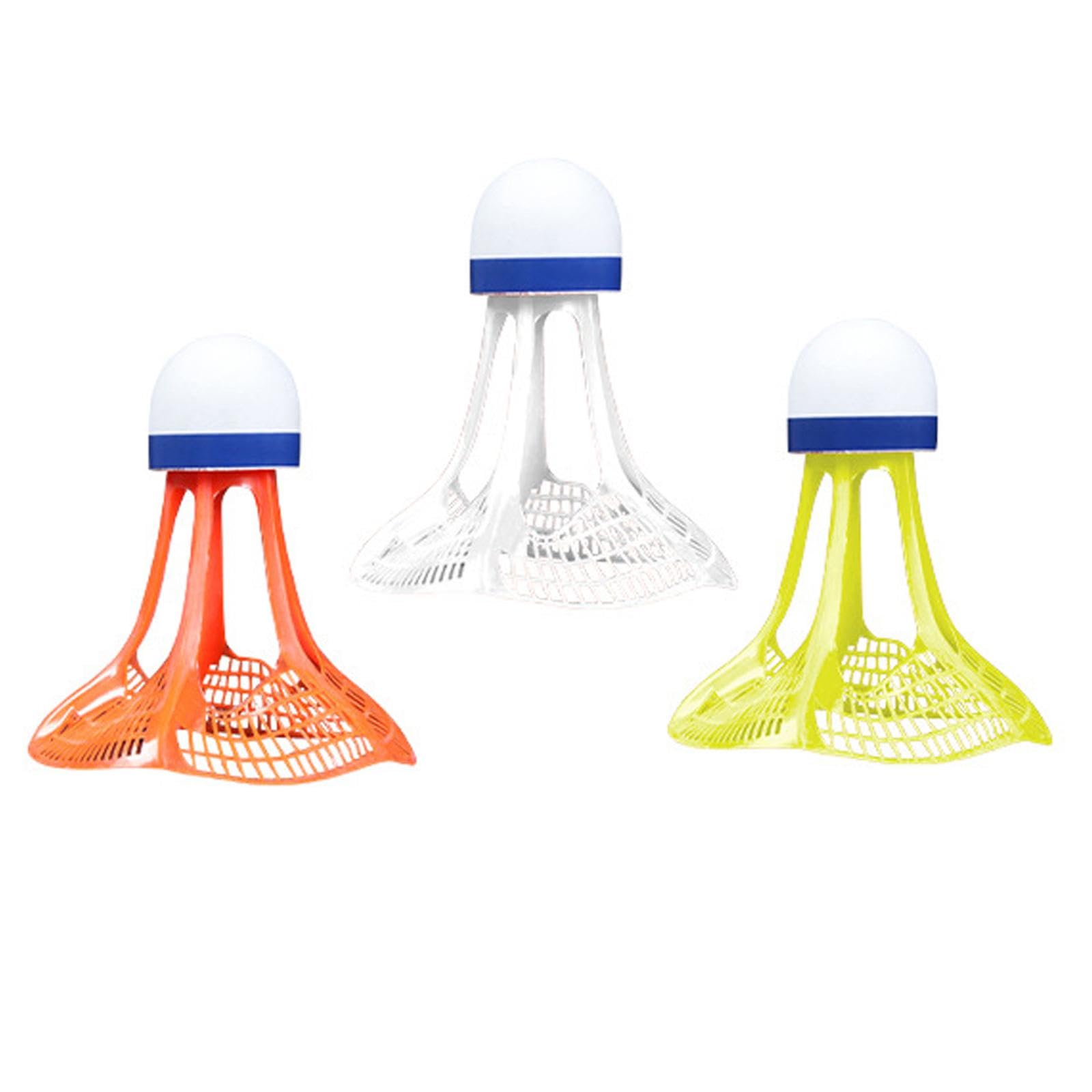 Fancyes 3 Pieces Windproof Badminton Sports Training Wind Resistant Badminton Shuttlecocks Badminton Balls for Parks Yard Grasslands, Mixed Colors