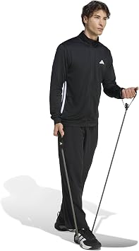 adidas Men's Workout Essentials All-set 3-stripes Knit Track Top Sweatshirt (pack of 1)