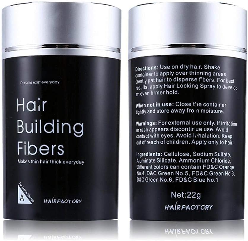 Hair Building Fibers,Hair Re-growth Powder Keratin Hair Fiber,Thinning Hair and Bald Spots Hair Fibers for Women and Men (Dark Brown)