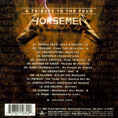 Vista 2 de Tribute to the Four Horsemen Tribute Metallica