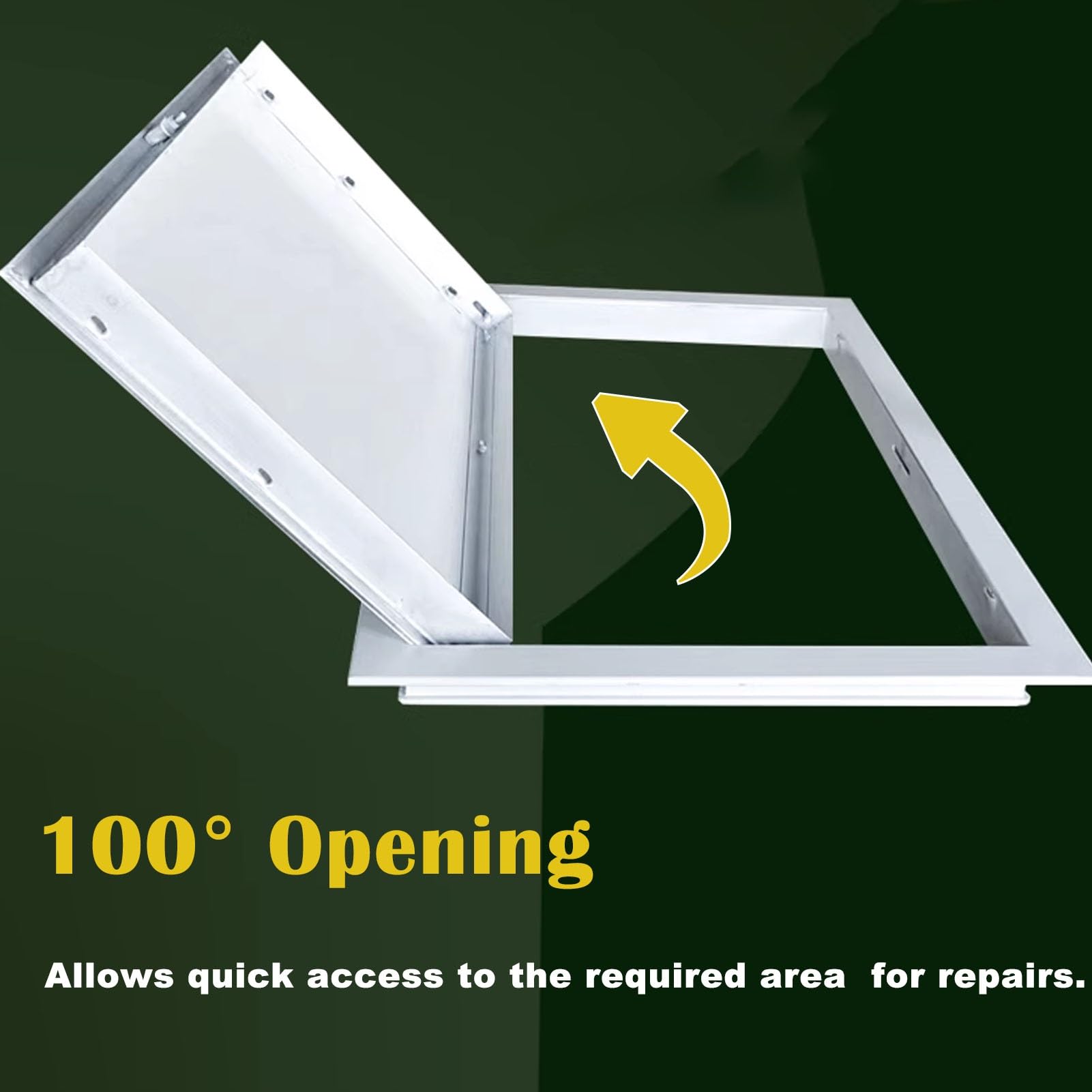 Botola Ispezione Cartongesso Sportello di Accesso al Soffitto 30x30 35x60 40x40 55x55 60x60 cm, Sportello di Accesso con Maniglia Girevole Bianca(20x28in(50x70cm))