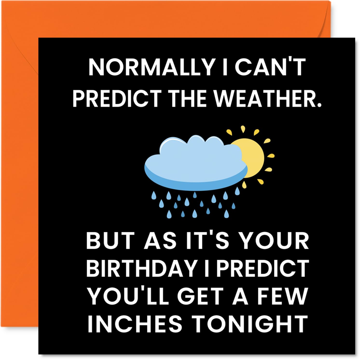 Funny Birthday Cards for Girlfriend Wife Her - Few Inches - Joke Happy Birthday Card from Boyfriend Husband Partner, Banter Gift, 145mm Rude Anniversary Greeting Card