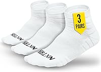 NXTRND 3 Pairs Men's Compression Ankle Socks - Cushioned Arch Support for Running, Basketball, Football, Hiking