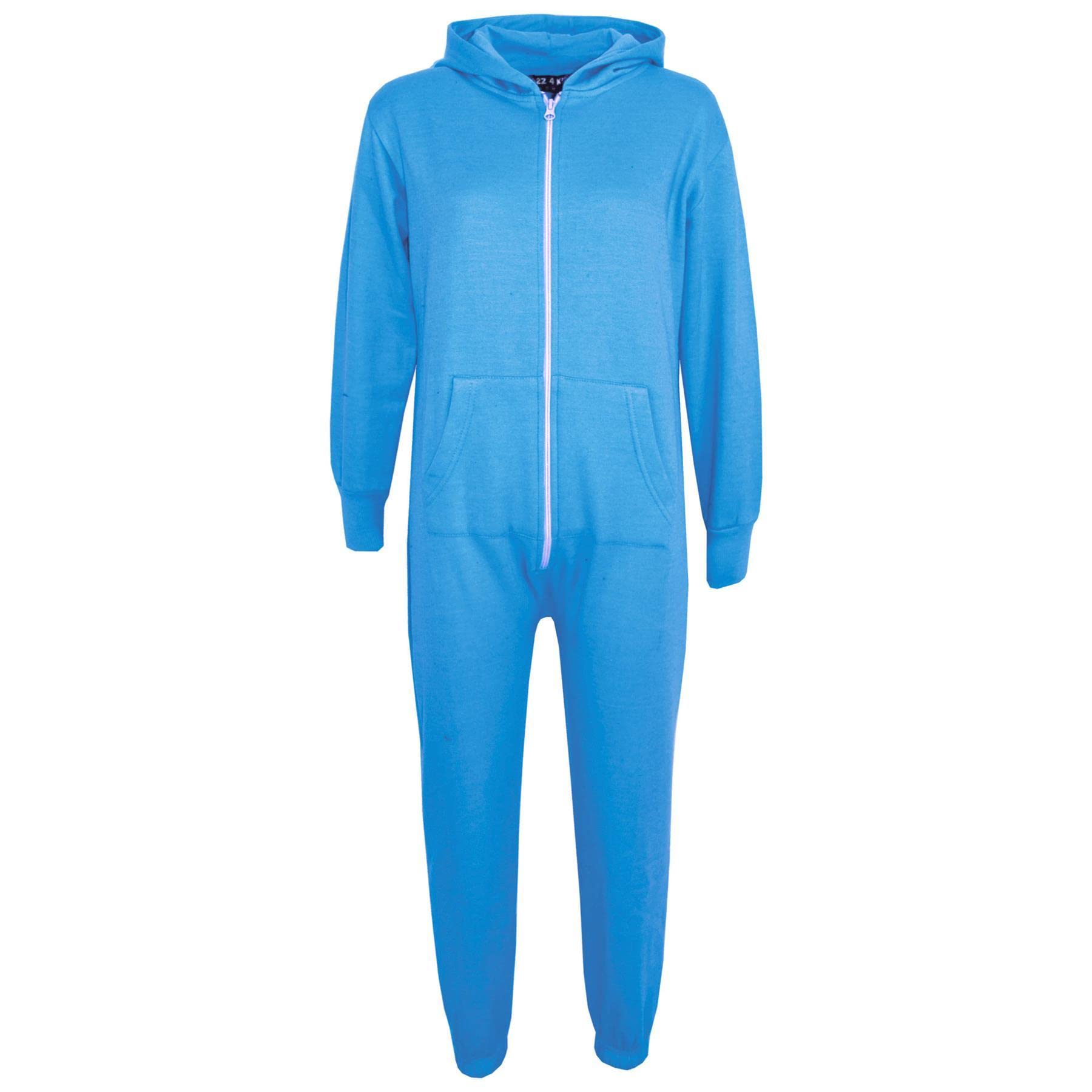 A2z 4 Kids Girls Blue Plain Boys Camouflage Onesie One Piece Super Soft - Onesie 3-4