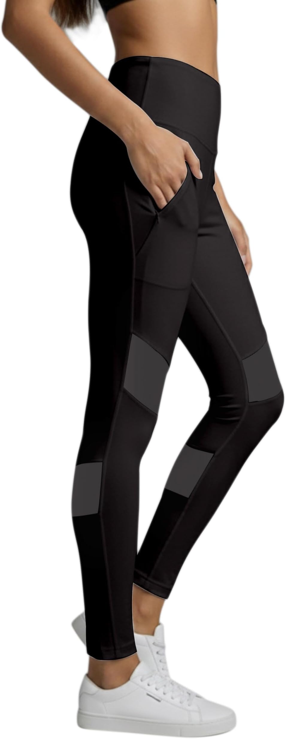 Gym wear Mesh Legging Workout Pants with Side Pocket/Stretchable Tights/Highwaist Sports Fitness Yoga Track Pants for Women Leggings for Gym