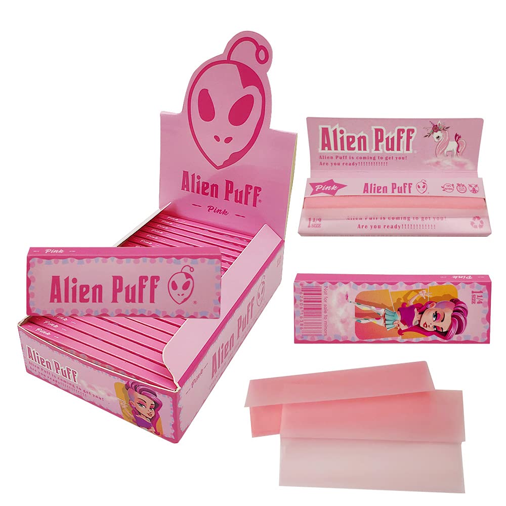 Alien Puff Pink Rolling Papers, 78mm