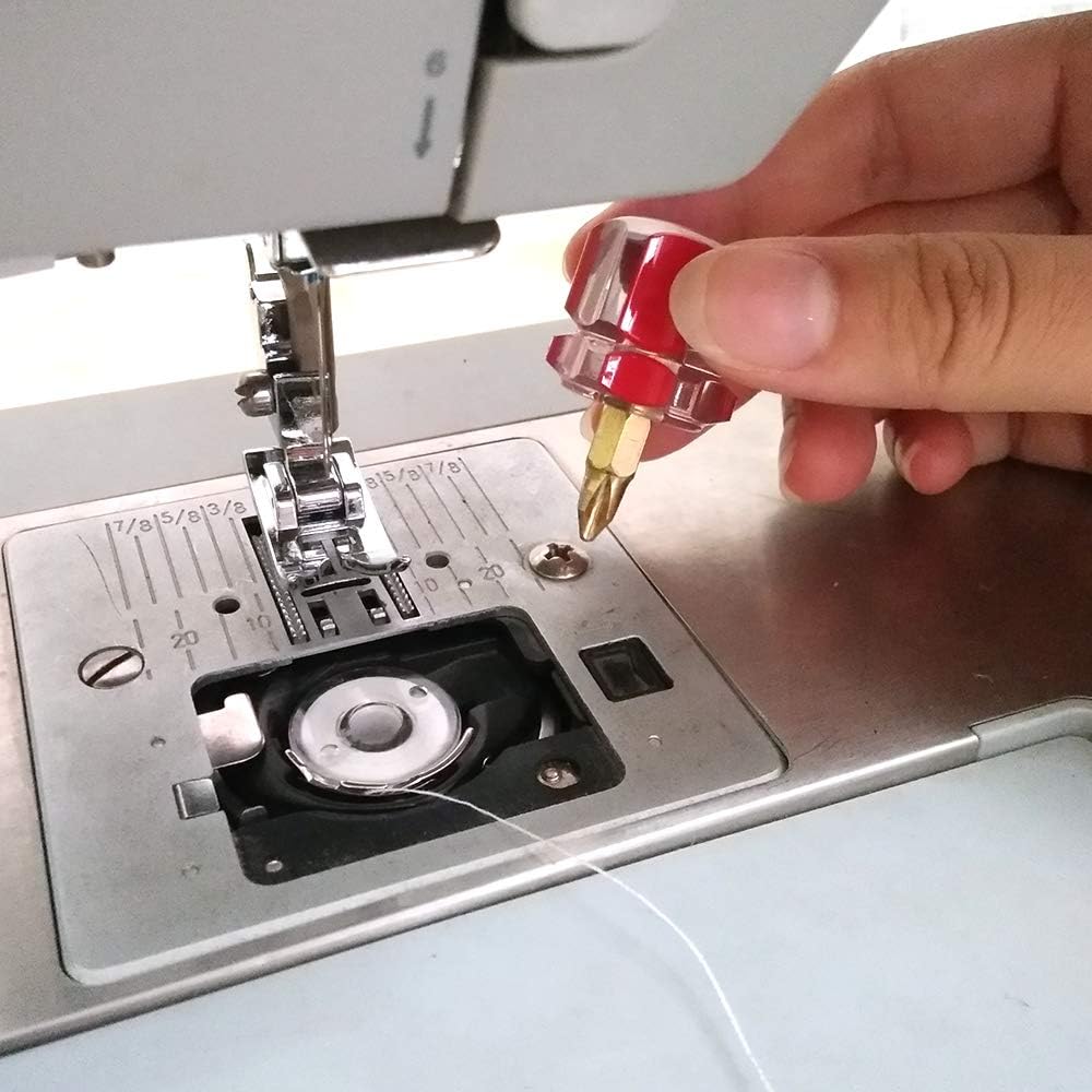 HONEYSEW Flat and Stubby Screwdriver Set Mini Stubby Tools Sewing Notions for Sewing Machine