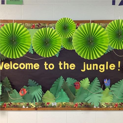 Miniatura 63 de MOWO Abanicos de papel rosa y naranja intenso, decoración de pared para colgar en el techo, decoración para otoño, otoño, Acción de Gracias, baby