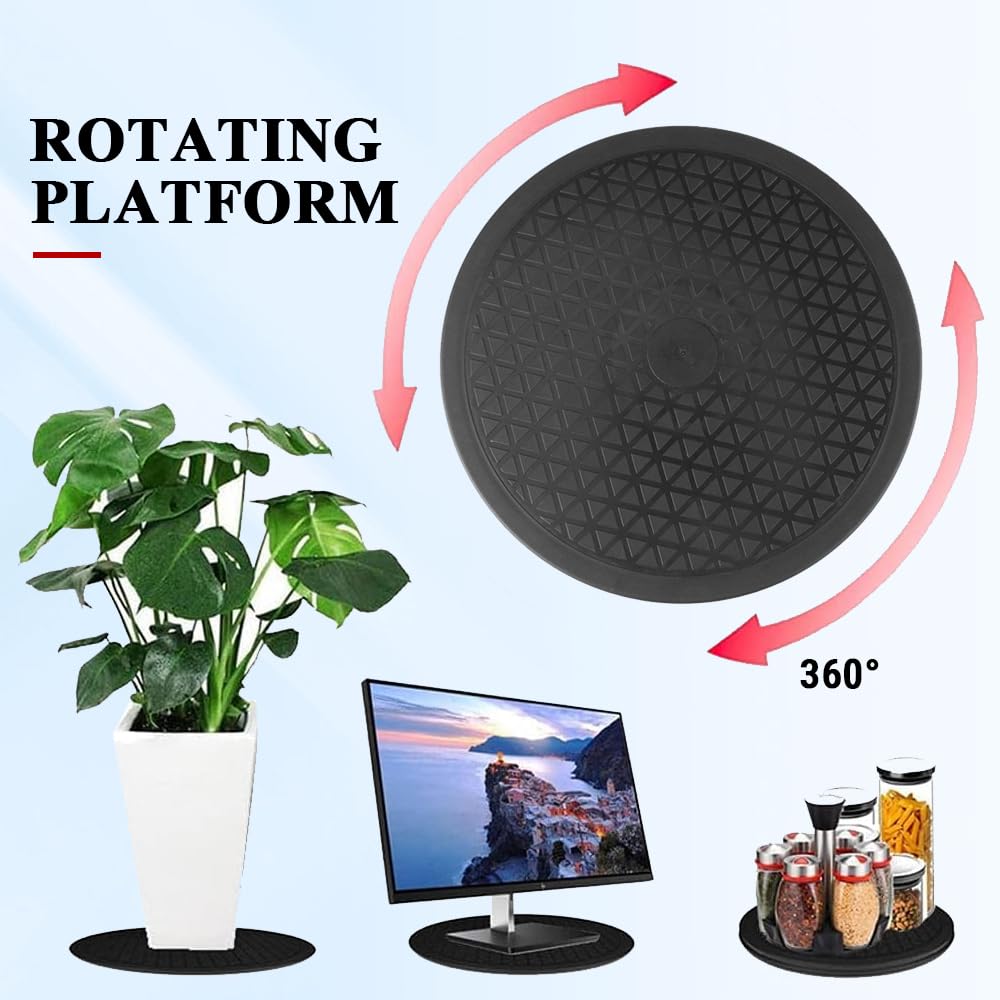 Espositore Girevole, 25 cm Base Rotante con Cuscinetti a Sfera in Acciaio, Supporto Girevole per TV Monitor Laptop Ceramica Piante