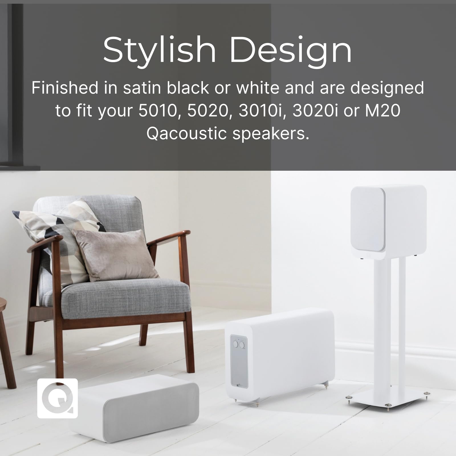 Amazon.com: Q ACOUSTICS Q 3000 FSi Speaker Stand Pair White