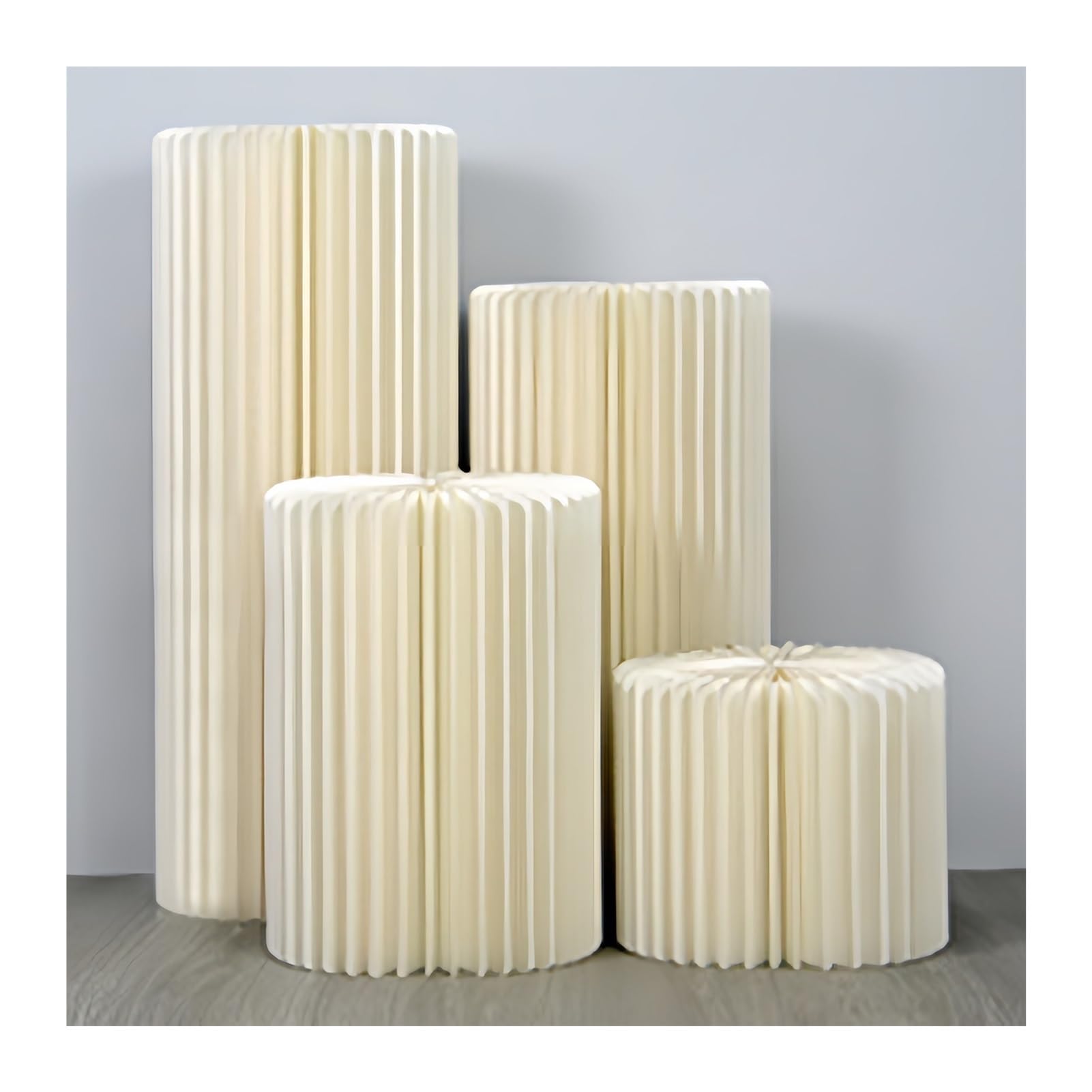 YTBHSHXZ plinth， Cardboard Columns Pedestal Stand, Foldable Paper Flower , Display Column With Acrylic Lid(11.8in,A)