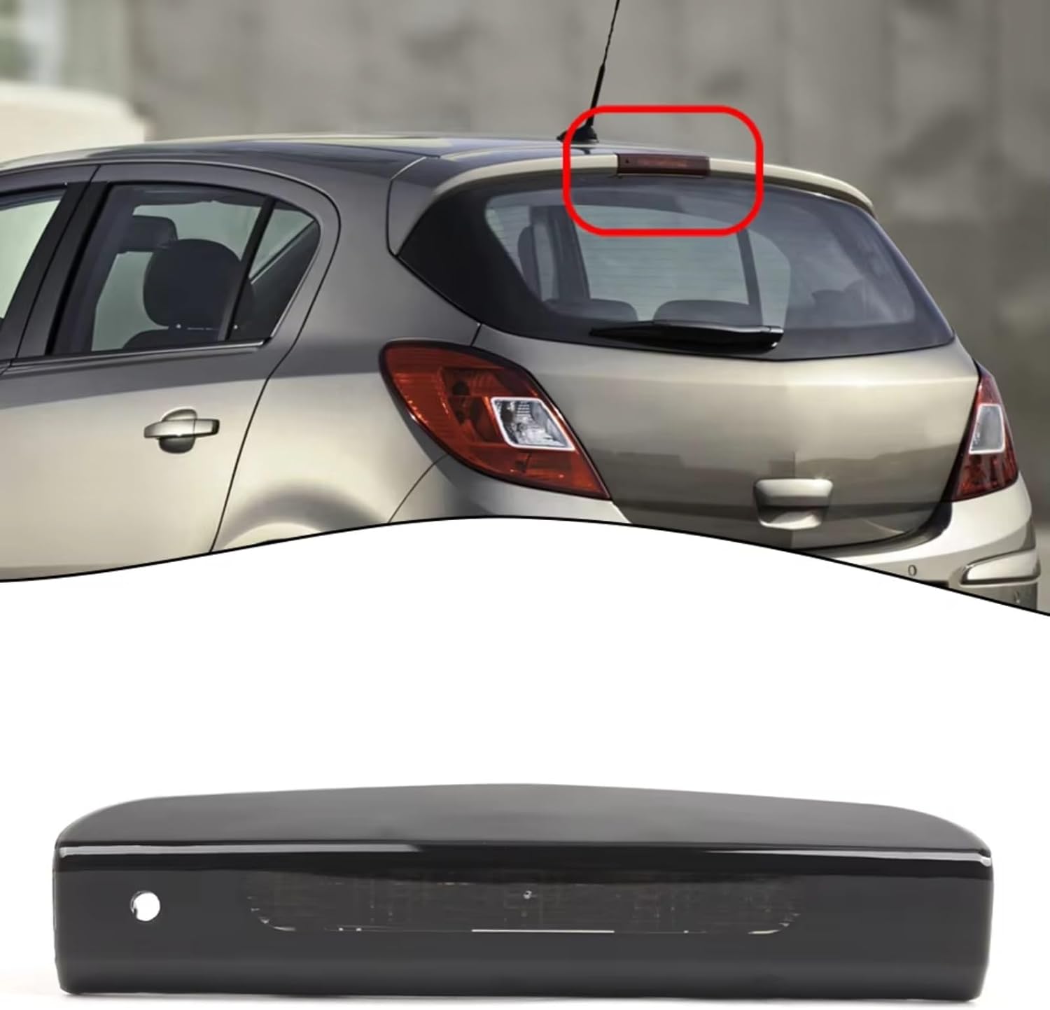 Rear Brake Lights For Opel For Corsa 2006 2007 2008 2009 2010 2011 2012 2013 2014 ABS Black Accessories 3rd Brake Light Stop Lamp
