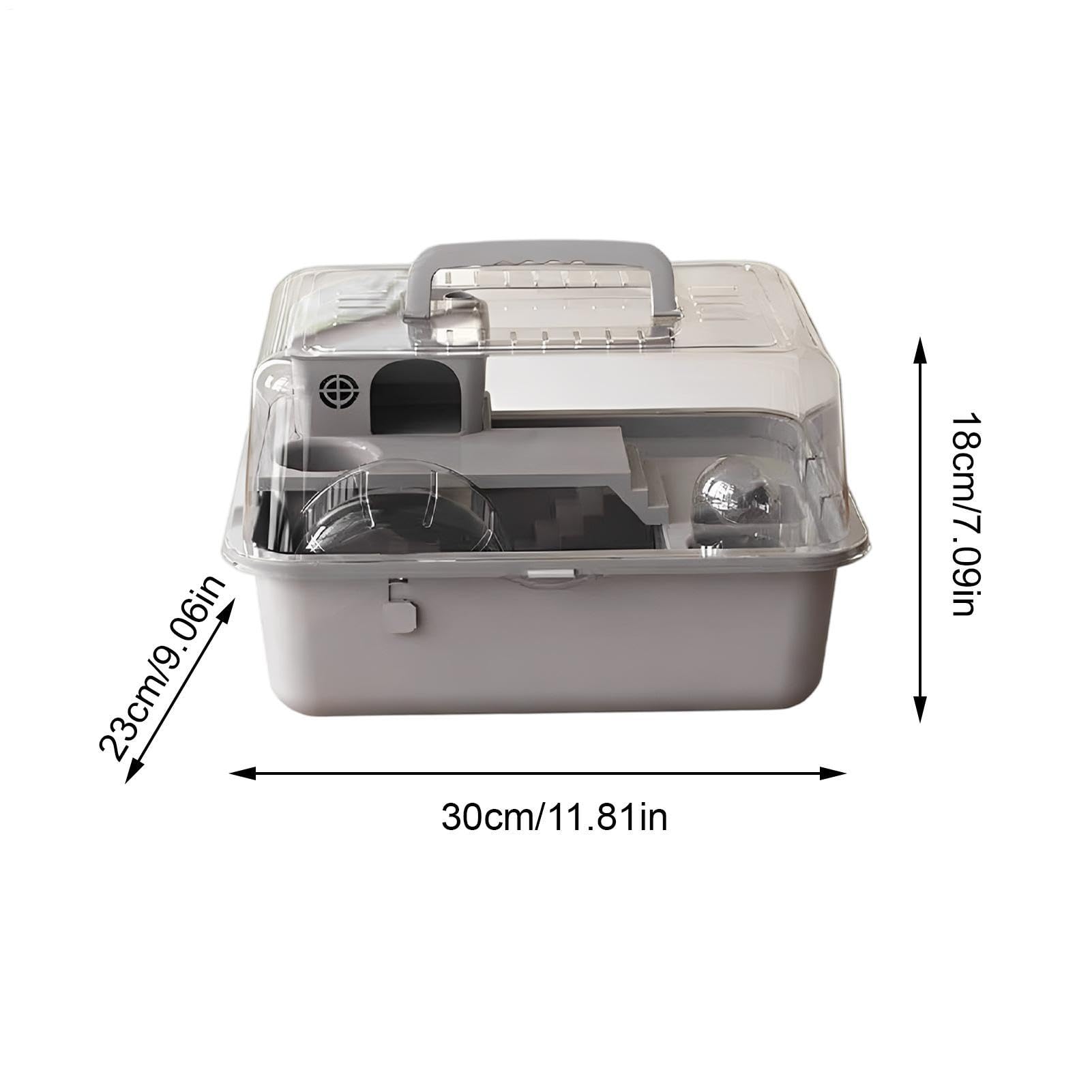 Jaula Hámster, con Rueda de Ejercicio y recinto portátil, casita de 30 cm para hámsters y Animales pequeños, para Mascotas sirias, enanas, jerbos, Interior, Exterior, hogar, Viaje, Dormir
