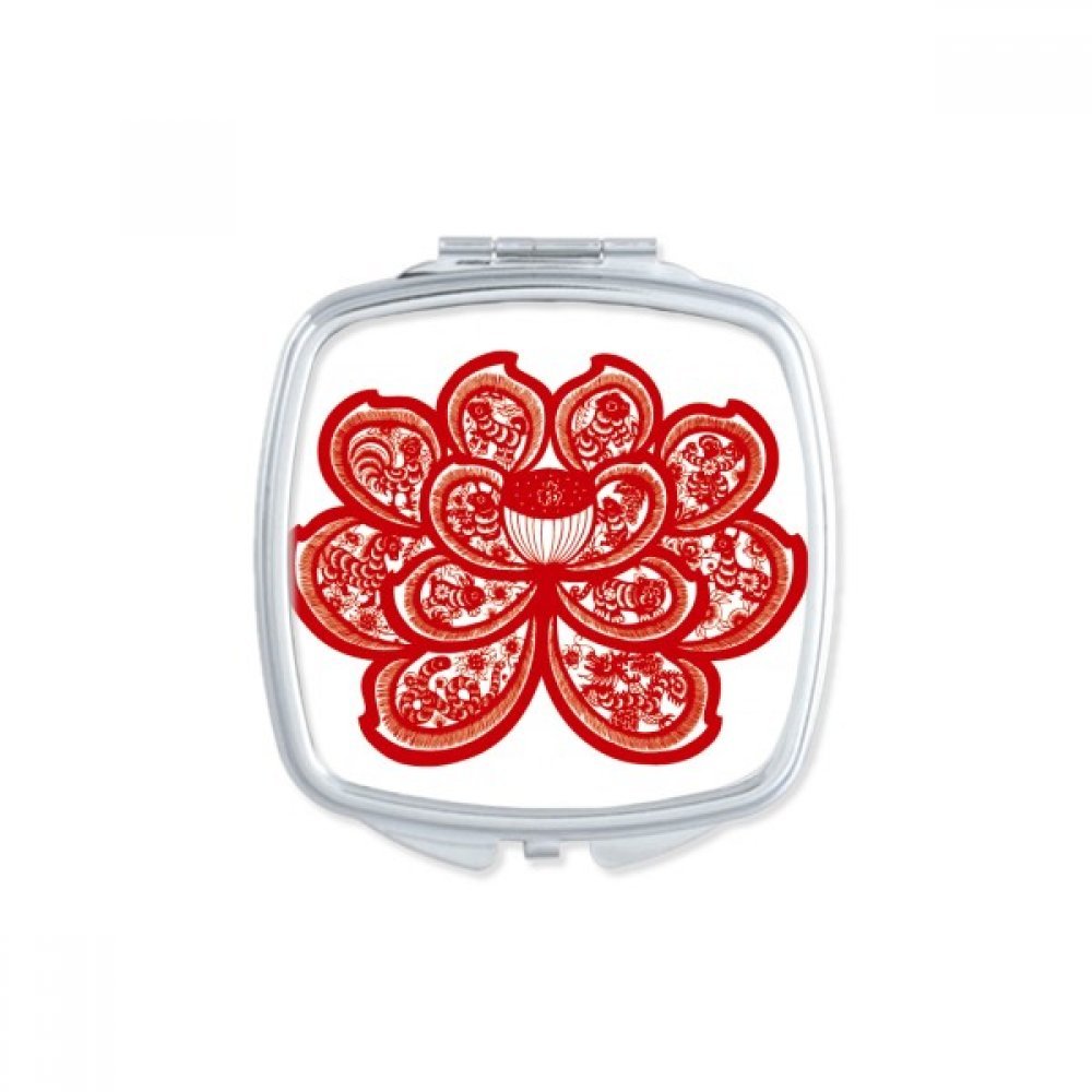 Miroir zodiaque lotus papier chinois fleurs coupées animaux comme idée cadeau fait main original