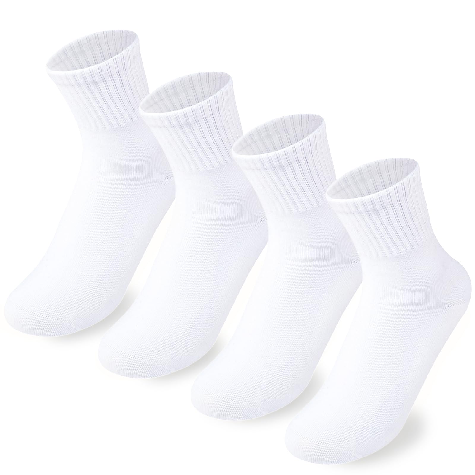 Boys Crew Socks - Kids Seamless Cotton Dress and Uniform Socks for Girls - 4/8 Pairs