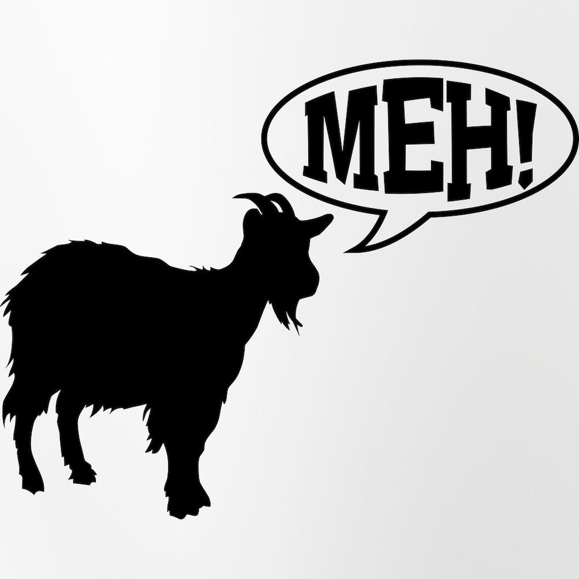 CafePress Goat Meh Pint Glass, 16 oz. Drinking Glass