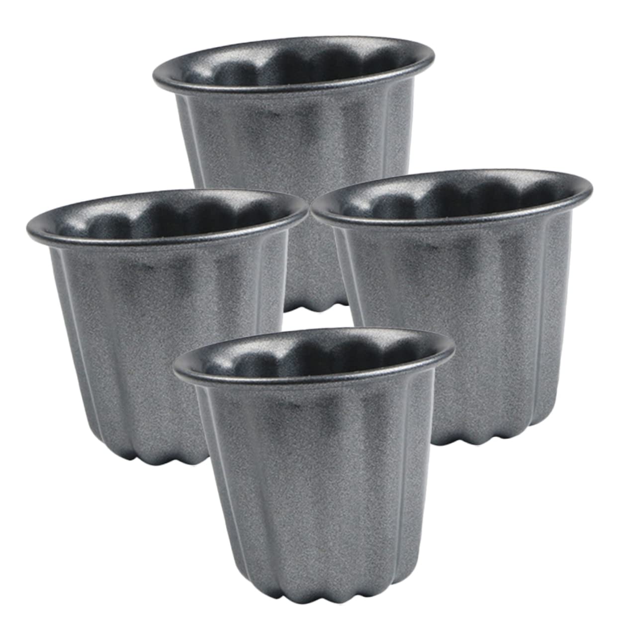Molde para Hornear de Acero al Carbono, 4 Piezas, Antiadherente y Fácil de Limpiar, Adecuado para Tartas y Muffins en Reuniones