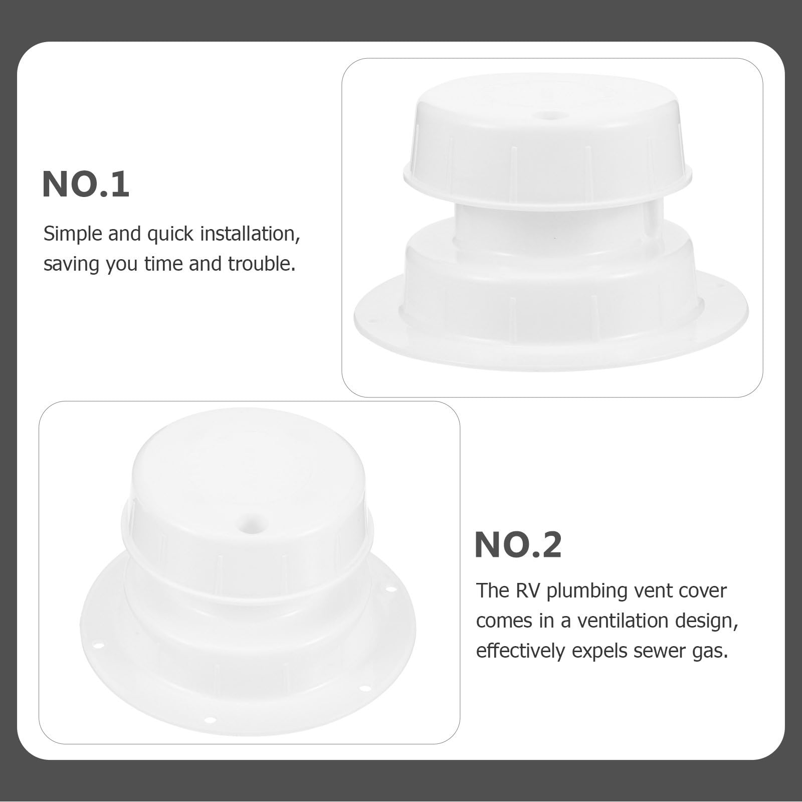 Copertura Design Ventilazione per Camper in Pp Bianco