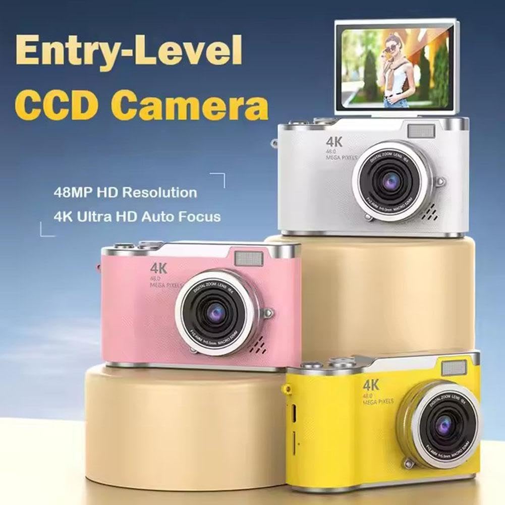 Amazon | 学生向け4K CCD 8倍デジタルズームデジタルカメラ 48MP