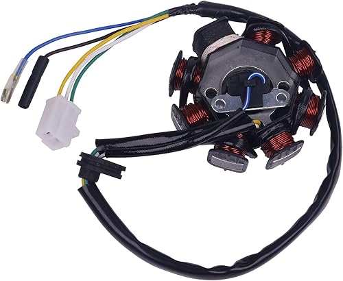 Miniatura 4 de Glixal GY6 49cc 50cc 80cc 100cc 8 polos Magneto estator para 139QMB 139QMA 147QMD Scooter ciclomotor ATV Go-kart Buggy Engine Taotao Jonway Icebear