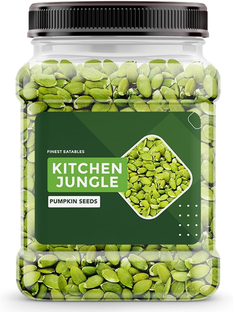Kitchen Jungle Raw Natural Pumpkin Seeds Jumbo 1 kg Jar Pack