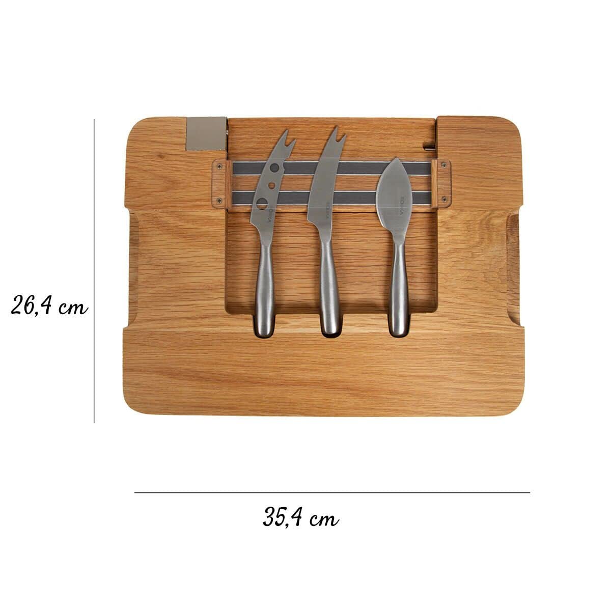 BOSKA 320083 Friends - Juego de tabla de quesos con cuchillo, madera, natural