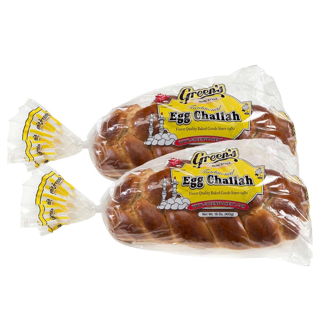 Green's Braided Egg Callah Bread, 2 Pack 16 oz. Shabbat