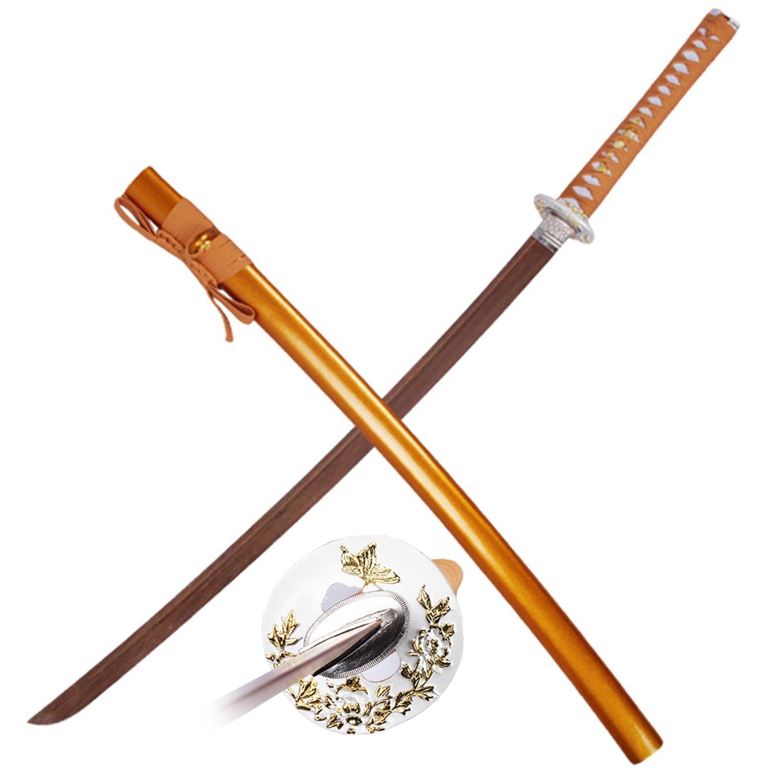 Spada Samurai in Legno Wenge Naturale da 104cm,Katana in Legno,Bokken Fatto a Mano,Spada da Allenamento in Legno per Kendo,Regalo,Display,Cosplay,Oggetti di Scena