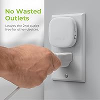 Vista 8 de AUVON - Luz nocturna LED enchufable con retroiluminación y sensor de movimiento y sensor de atardecer a amanecer, luz nocturna de luz blanca fría C