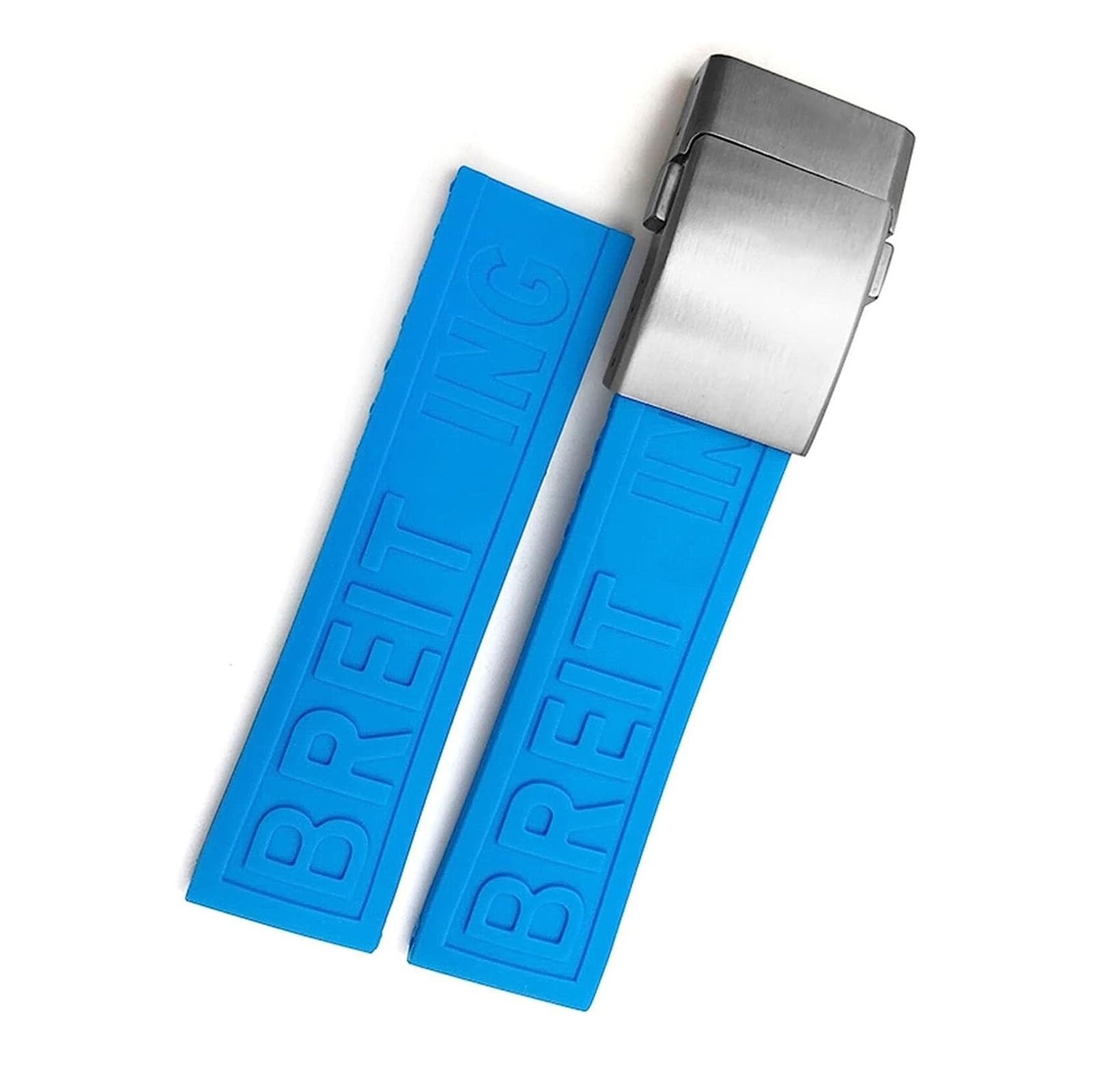 Bracelet caoutchouc tressé 24mm pour montre sport et quotidien