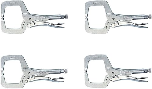 Irwin 3-3/8 in. x 2-5/8 in. Abrazadera C de bloqueo de acero D 1000 lb. capacidad Plata 1 ud.